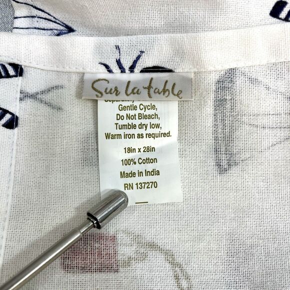 Nautical Linen Napkins Set of 3 Cotton 18x28" Summer House - Picture 2 of 6